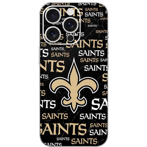 NFL New Orleans Saints Black Blast iPhone 16 Pro Skin