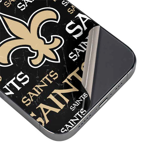 NFL New Orleans Saints Black Blast iPhone 16 Pro Skin