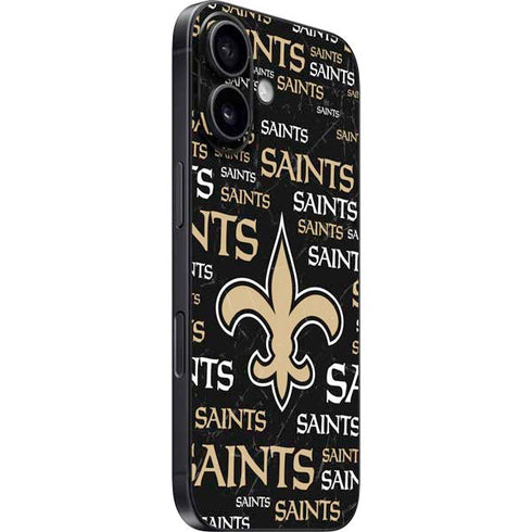NFL New Orleans Saints Black Blast iPhone 16 Skin