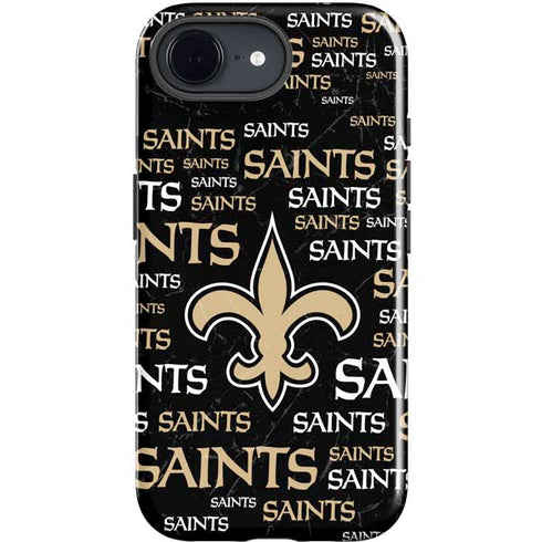 NFL New Orleans Saints Black Blast iPhone 16e Impact Case