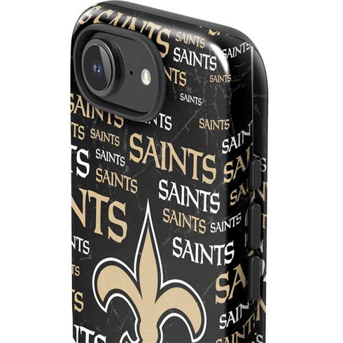 NFL New Orleans Saints Black Blast iPhone 16e Impact Case