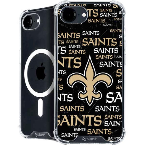 NFL New Orleans Saints Black Blast iPhone 16e MagSafe Case