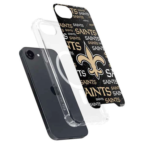 NFL New Orleans Saints Black Blast iPhone 16e MagSafe Case