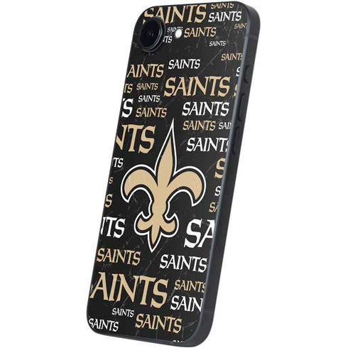 NFL New Orleans Saints Black Blast iPhone 16e Skin