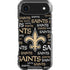 NFL New Orleans Saints Black Blast iPhone 17 Air Clear Case