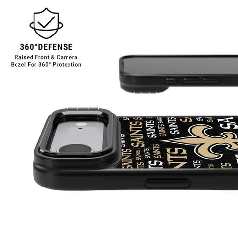 NFL New Orleans Saints Black Blast iPhone 17 Air Kickstand Case