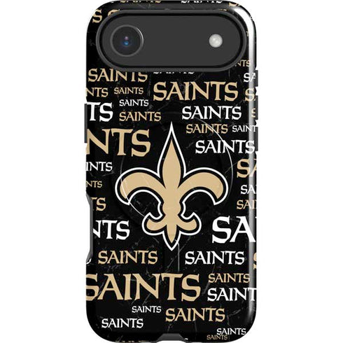 NFL New Orleans Saints Black Blast iPhone 17 Air Magsafe Impact Case