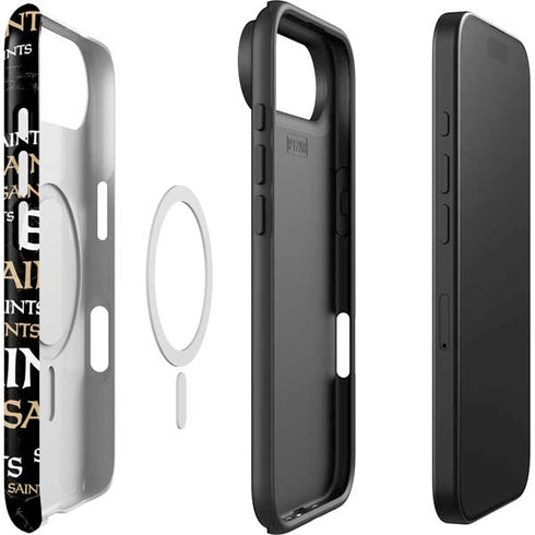 NFL New Orleans Saints Black Blast iPhone 17 Air Magsafe Impact Case