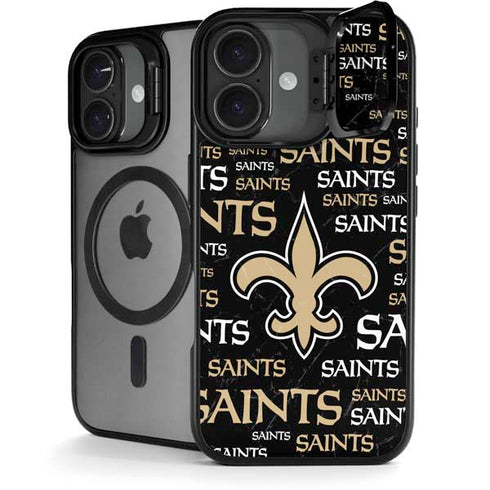 NFL New Orleans Saints Black Blast iPhone 17 Kickstand Case