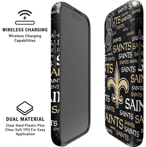 NFL New Orleans Saints Black Blast iPhone 17 Magsafe Impact Case