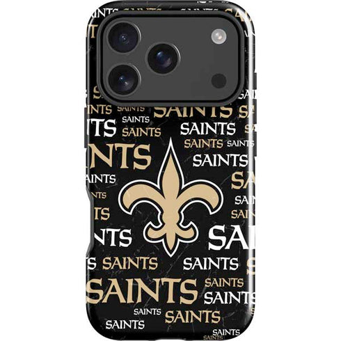 NFL New Orleans Saints Black Blast iPhone 17 Pro Max Impact Case