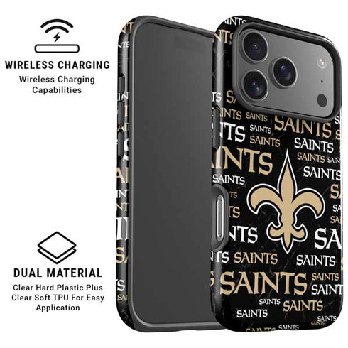 NFL New Orleans Saints Black Blast iPhone 17 Pro Max Magsafe Impact Case