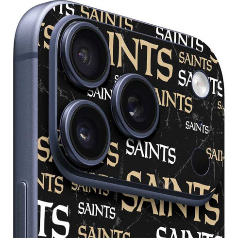 NFL New Orleans Saints Black Blast iPhone 17 Pro Max Skin