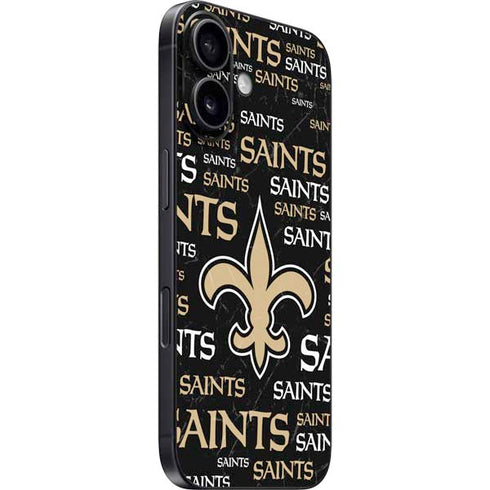 NFL New Orleans Saints Black Blast iPhone 17 Skin