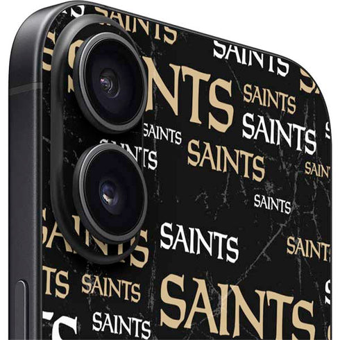 NFL New Orleans Saints Black Blast iPhone 17 Skin