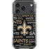 NFL New Orleans Saints Black Blast iPhone 18 Pro Clear Case