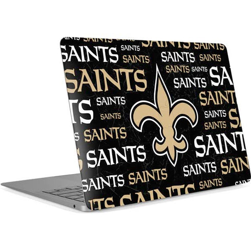 NFL New Orleans Saints Black Blast Apple MacBook Air Skin