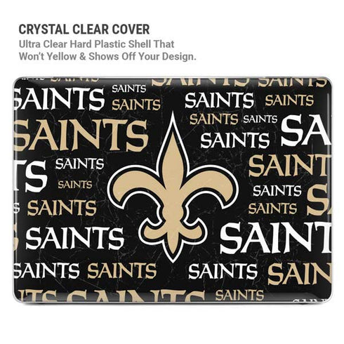 NFL New Orleans Saints Black Blast MacBook Pro 14in (2021-24) Case plus Skin