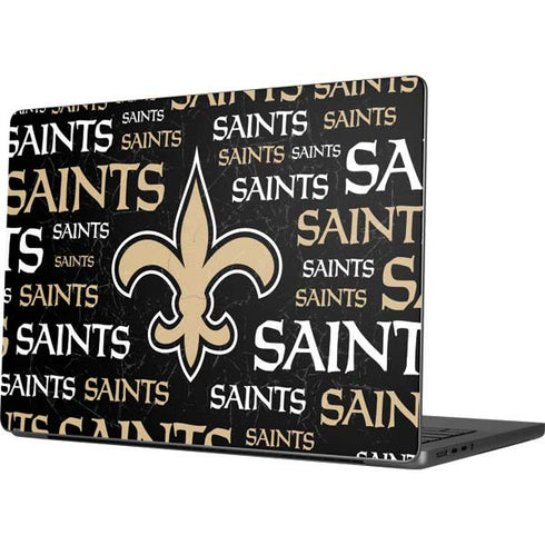 NFL New Orleans Saints Black Blast Apple MacBook Pro 14-inch Skin