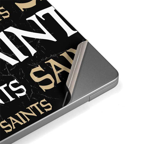 NFL New Orleans Saints Black Blast Apple MacBook Pro 14-inch Skin