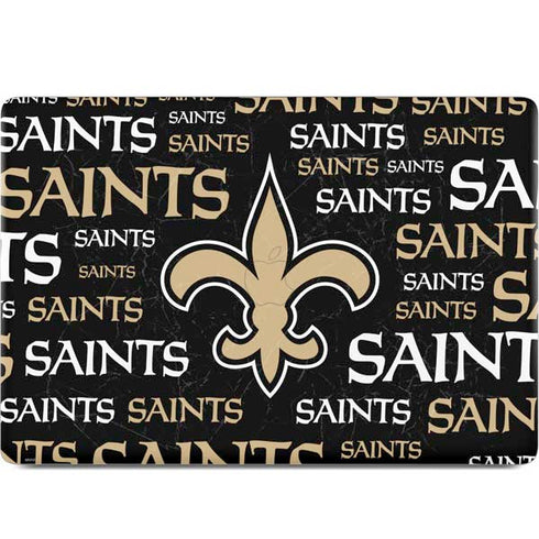 NFL New Orleans Saints Black Blast MacBook Skins