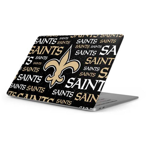 NFL New Orleans Saints Black Blast Apple MacBook Pro 16-inch Skin