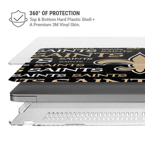 NFL New Orleans Saints Black Blast MacBook Cases