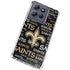 NFL New Orleans Saints Black Blast Moto G 5G (2025) Clear Case