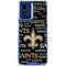 NFL New Orleans Saints Black Blast Moto G 5G (2024) Clear Case