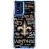 NFL New Orleans Saints Black Blast Moto G 5G (2024) Clear Case