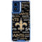 NFL New Orleans Saints Black Blast Moto G Play 4G (2024) Clear Case