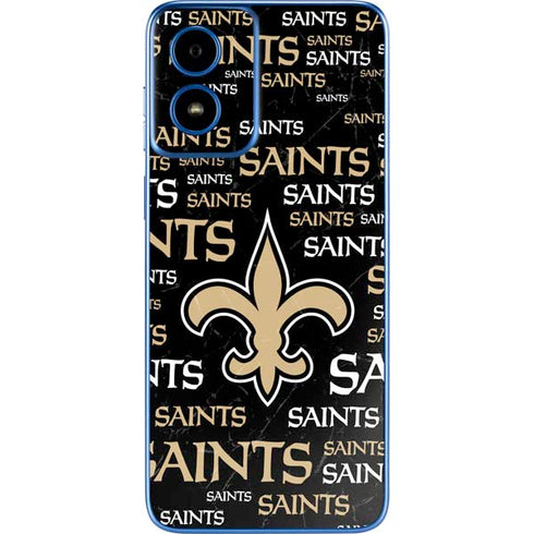 NFL New Orleans Saints Black Blast Moto G Play 4G (2024) Skin