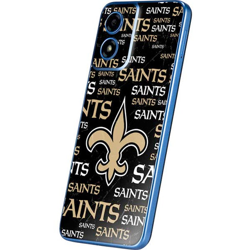 NFL New Orleans Saints Black Blast Moto G Play 4G (2024) Skin