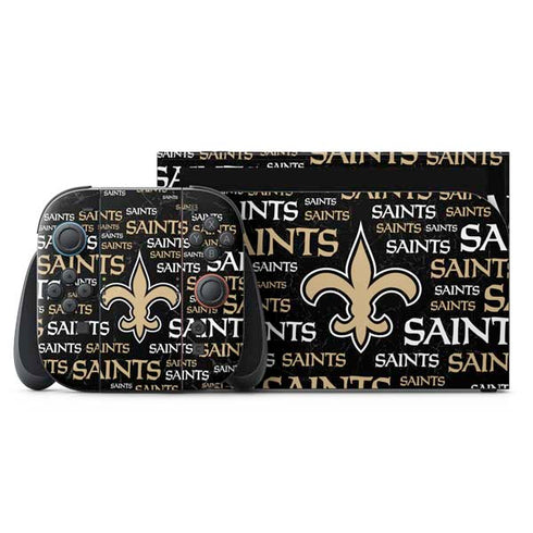 NFL New Orleans Saints Black Blast Nintendo Skins