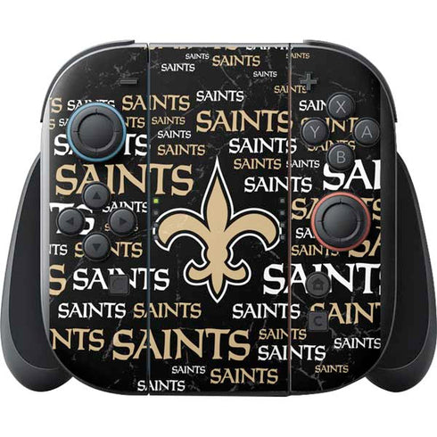 NFL New Orleans Saints Black Blast Nintendo Switch 2 (2025) with Joy-Con Skin