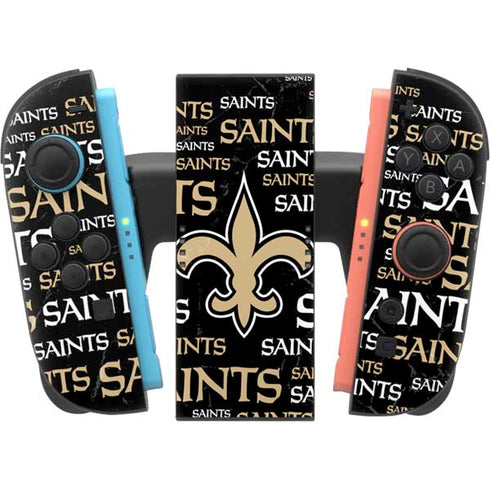 NFL New Orleans Saints Black Blast Nintendo Switch 2 (2025) Joy-Con Controller Skin