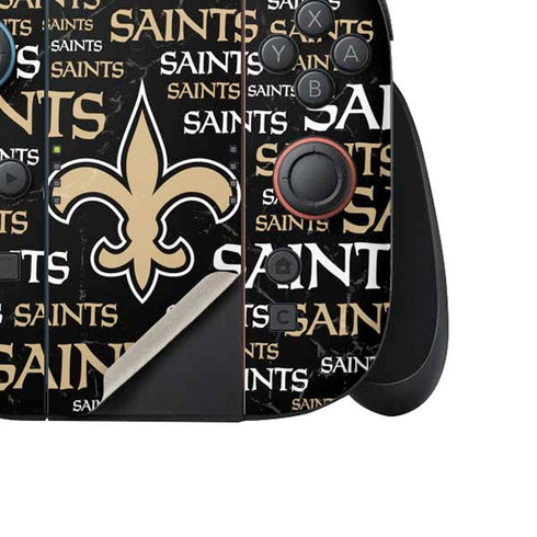 NFL New Orleans Saints Black Blast Nintendo Switch 2 (2025) Joy-Con Controller Skin