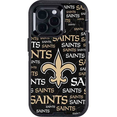 NFL New Orleans Saints Black Blast Otterbox Defender iPhone Skin
