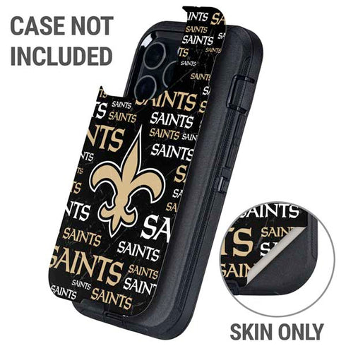 NFL New Orleans Saints Black Blast Otterbox Defender iPhone Skin