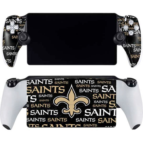 NFL New Orleans Saints Black Blast PlayStation Portal Remote Player Skin