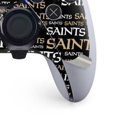 NFL New Orleans Saints Black Blast PS5 DualSense Edge Pro Controller Skin