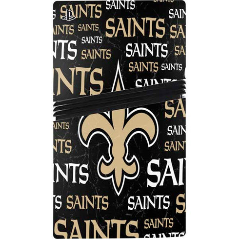 NFL New Orleans Saints Black Blast PS5 Pro Console Skin