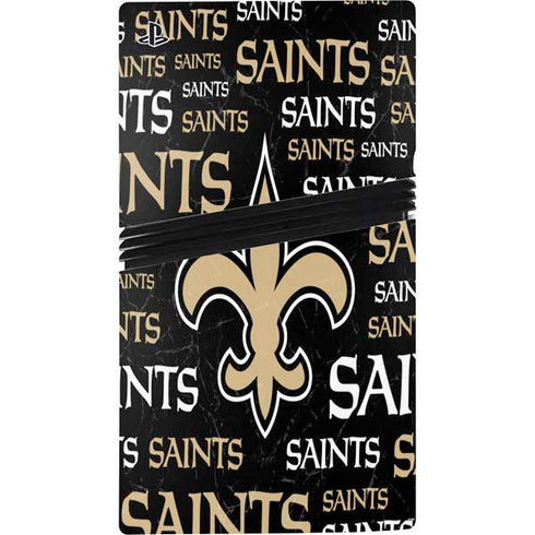 NFL New Orleans Saints Black Blast PS5 Pro Disk Console Skin