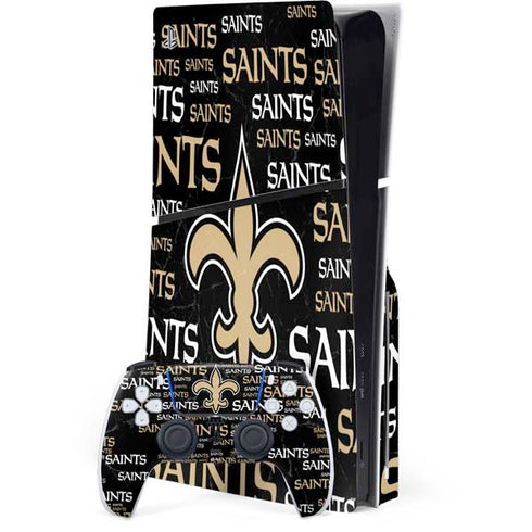 NFL New Orleans Saints Black Blast PlayStation PS5 Skins