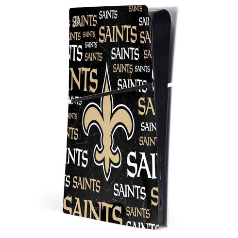 NFL New Orleans Saints Black Blast PS5 Slim Digital Edition Console Skin