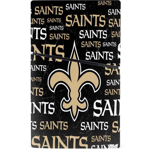 NFL New Orleans Saints Black Blast PS5 Slim Digital Edition Console Skin