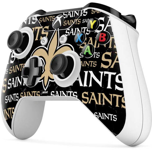 NFL New Orleans Saints Black Blast Xbox One S All-Digital Edition Bundle Skin