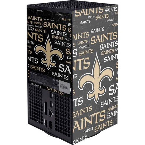 NFL New Orleans Saints Black Blast XBox Series X Digital Edition Console Skin
