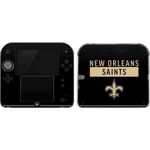NFL New Orleans Saints Black Performance Series Nintendo Skins