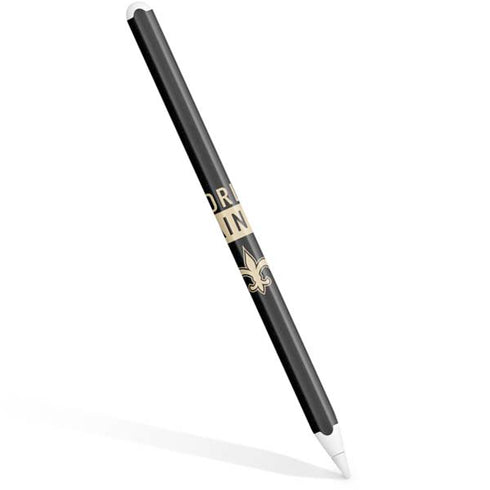 NFL New Orleans Saints Black Performance Series Apple Pencil (2nd Gen 2019) Skin